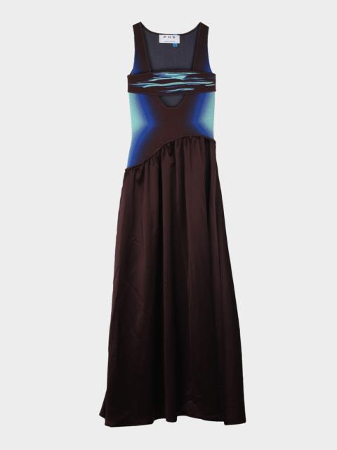 PH5 Jewel Sleeveless Mixed Media Midi Dress