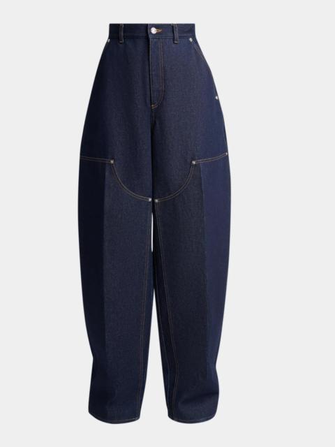 Givenchy Raw Denim Balloon Barrel-Leg Jeans