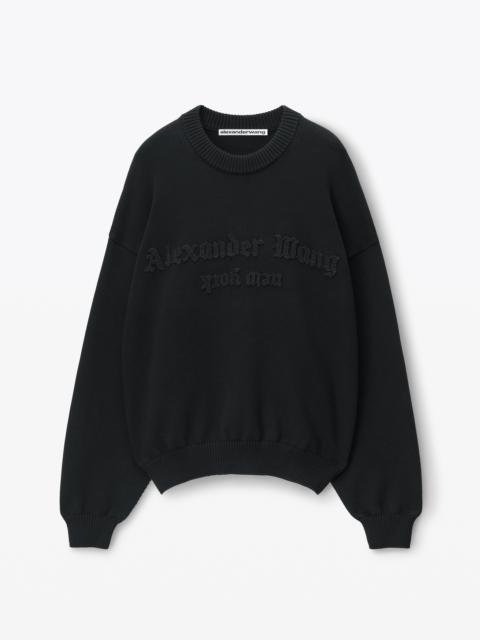 Alexander Wang Pullover with hand crochet logo