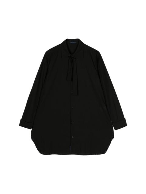 Yohji Yamamoto pussy-bow cotton shirt