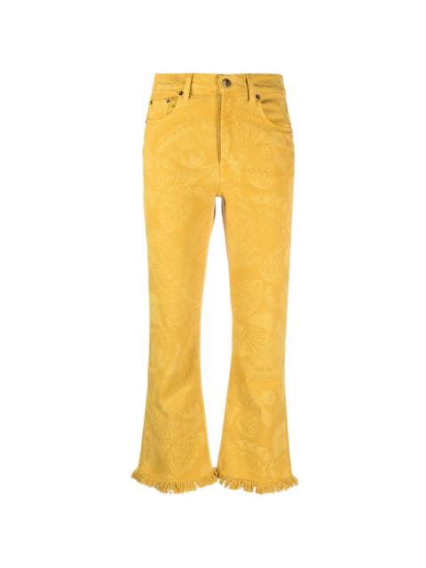 La DoubleJ Fancy fringed cropped jeans