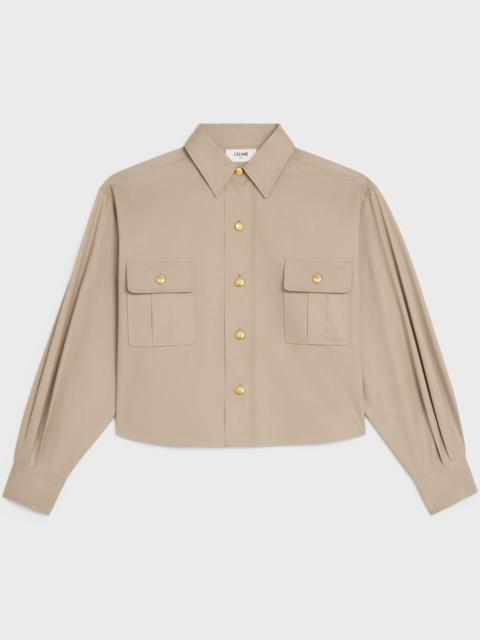 CELINE CROPPED SHIRT IN LIGHT GABARDINE