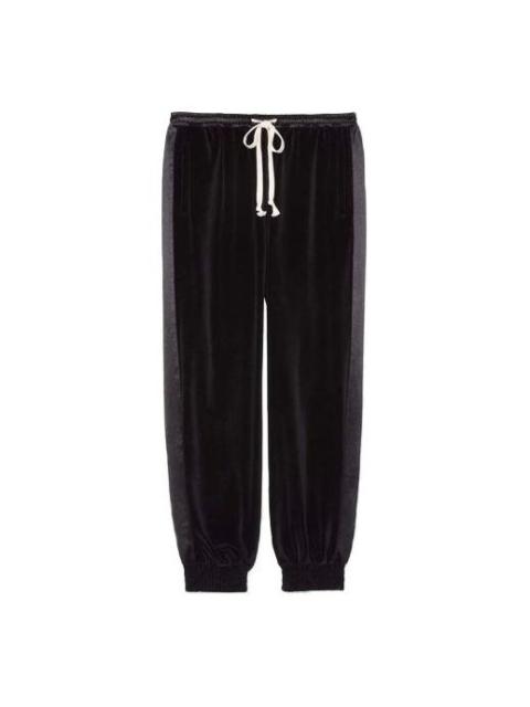 GUCCI Loose chenille jogging pant with label