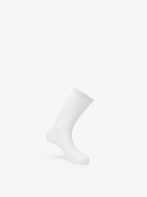 FENDI White cotton socks