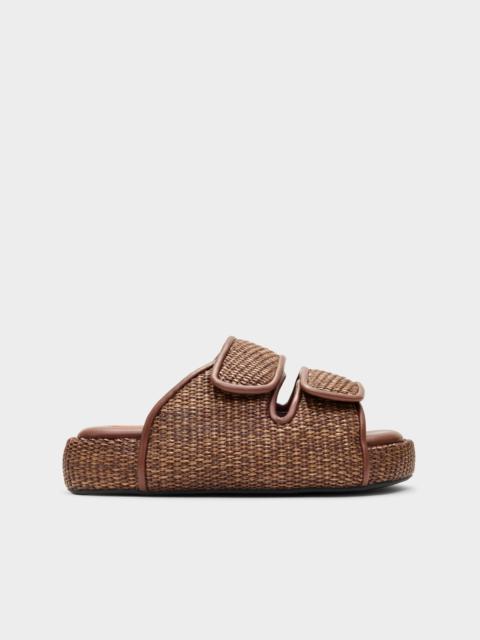 SIMONMILLER Raffia Cro Slide In Chocolate