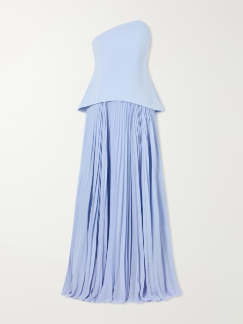 SOLACE LONDON Britt Pleated Crepe Gown