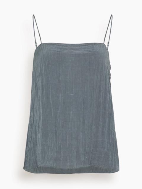 Tibi The Crinkle Slip Cami in Dark Grey