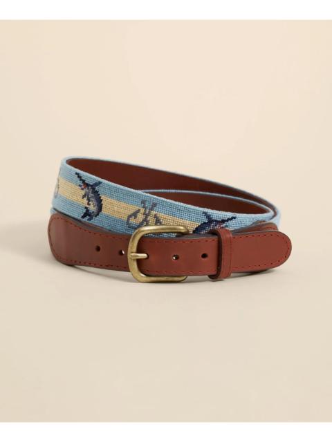 Brooks Brothers Smathers & Branson Needlepoint Marlin Belt