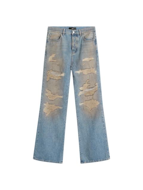 AMIRI AMIRI Repaired Boot Cut Jeans