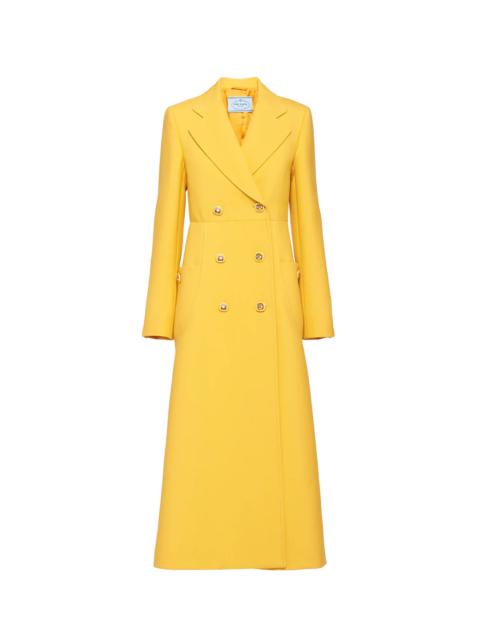 Prada Double-breasted natté toile coat