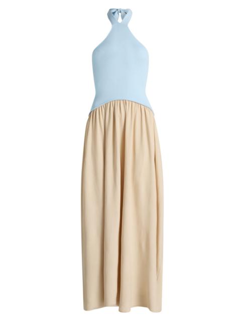 Solid & Striped Women's The Jordan Halter Colorblocked Maxi Dress - Seabreeze Dune