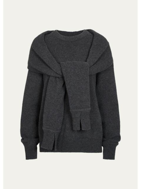 TWP Shrug Cashmere Crewneck Sweater