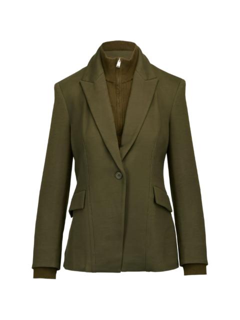 SIMKHAI Auden Knit Combo layered blazer