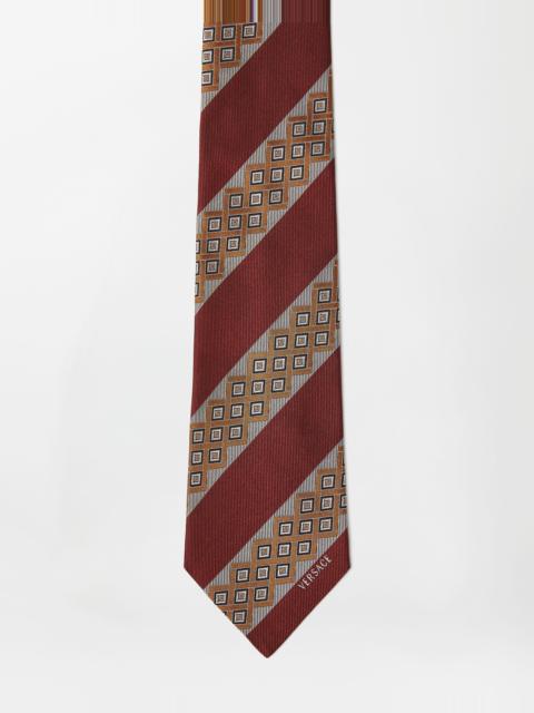 VERSACE Printed Jacquard Silk Tie