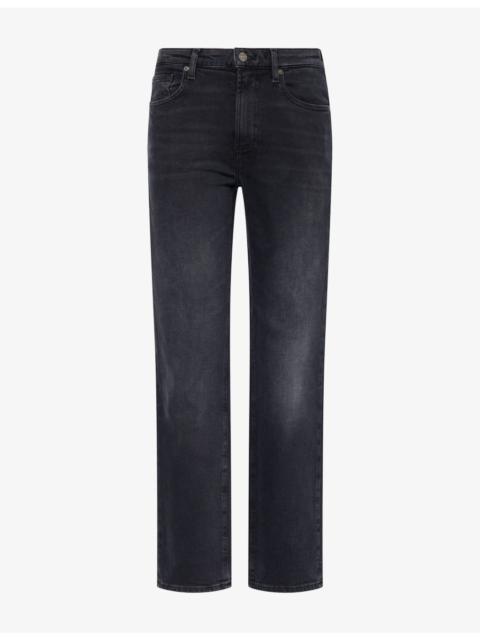 7 For All Mankind High-Rise Straight-Leg Denim Jeans