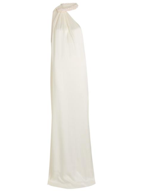 Stella McCartney Stella Mccartney Faux Pearl-embellished Satin Gown