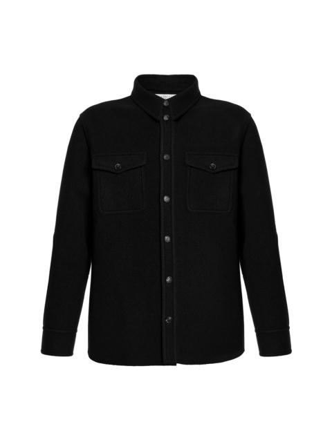 GABRIELA HEARST Lucas Overshirt in Black Double-face Recycled Cashmere