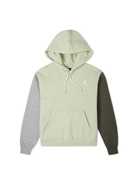 Converse (WMNS) Converse Embroidered Star Chevron Pullover Hoodie 'Olive' 10023912-A01