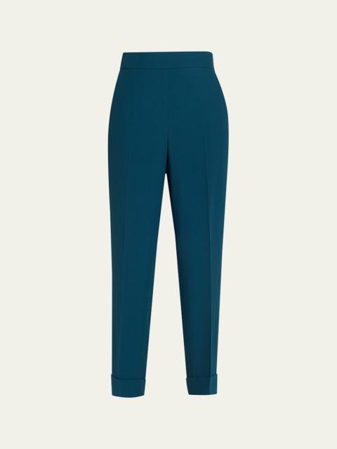 AKRIS Chris Cool Wool Tapered-Leg Ankle Pants