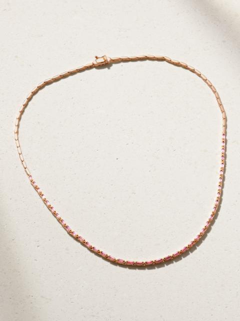 SUZANNE KALAN 18-karat Gold Sapphire Tennis Necklace