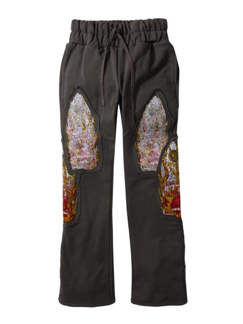 WHO DECIDES WAR TRIPLE FLAME GLASS SWEATPANTS