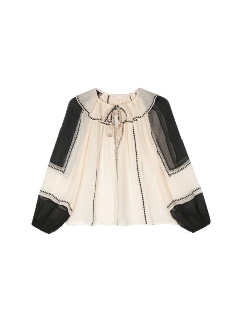 Lenore silk chiffon blouse