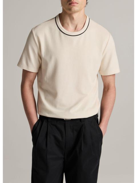 Vince Tipped Pima Cotton Piqué T-Shirt
