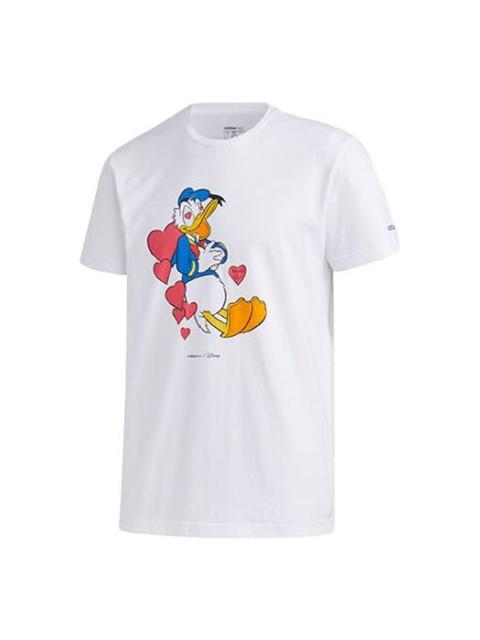 adidas neo x Disney Crossover Donald Duck Printing Casual Short Sleeve White GJ5637