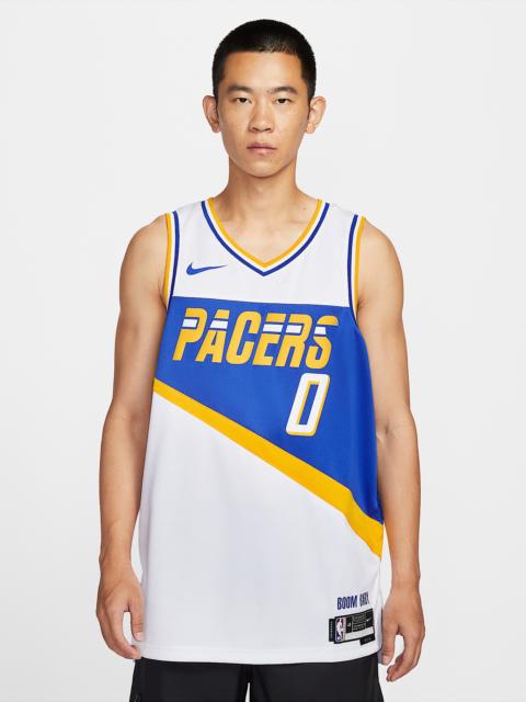 Nike Tyrese Haliburton Indiana Pacers City Edition Men's Nike NBA Swingman Jersey