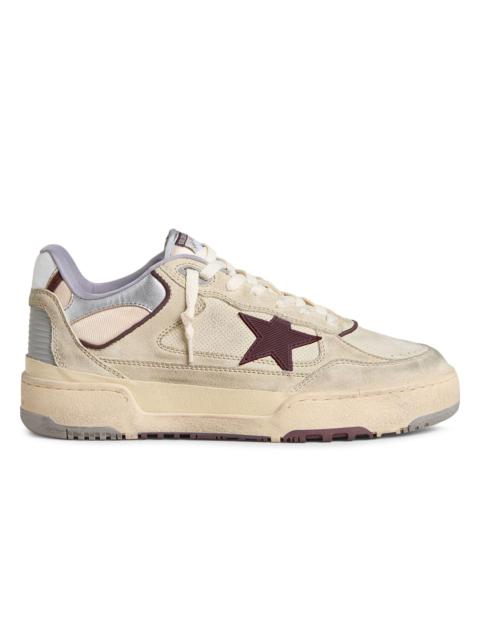Golden Goose Men's Forty2 Nabuk Chunky Leather Low-Top Sneakers - Marble Off White Silver Grey