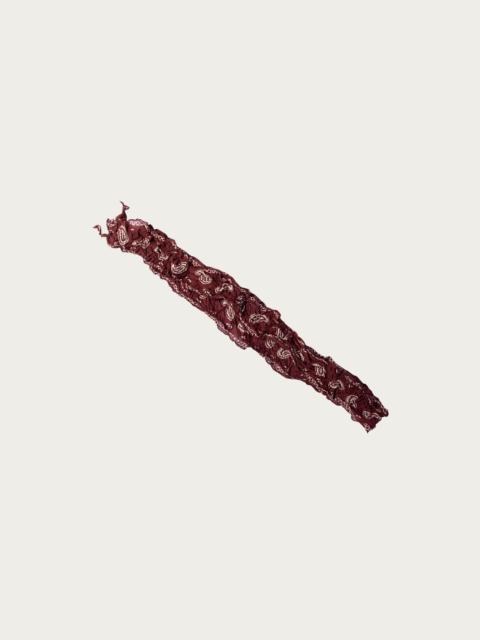 Kapital WASHER Silk MOGA Scarf (PAISLEY) - Burgundy