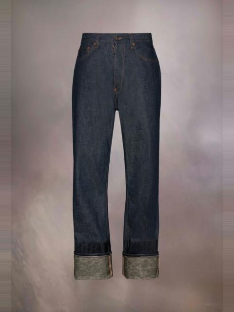 Maison Margiela Lacquered turn-up jeans