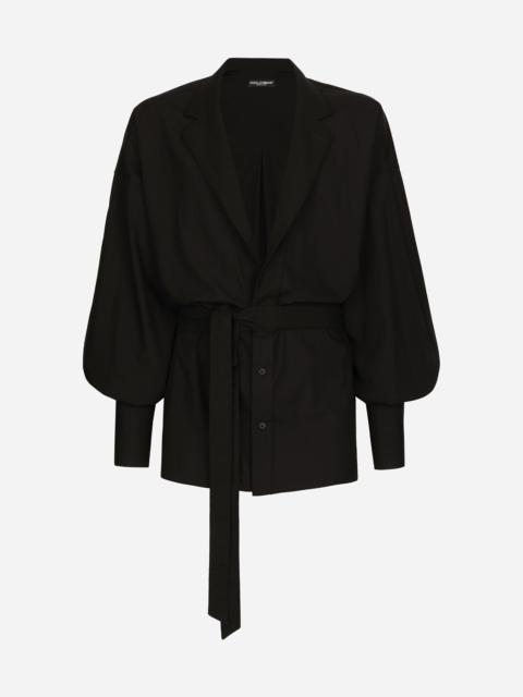 Dolce & Gabbana Cotton shirt with lapels and jacket collar