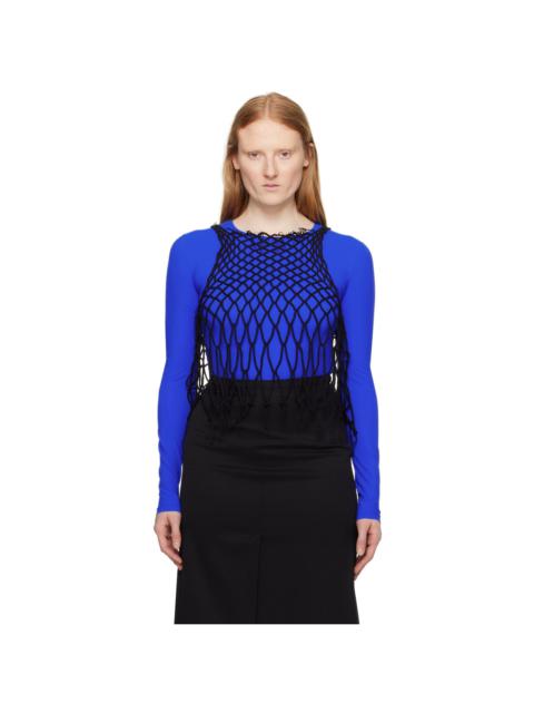 MM6 Maison Margiela Black Frayed Camisole