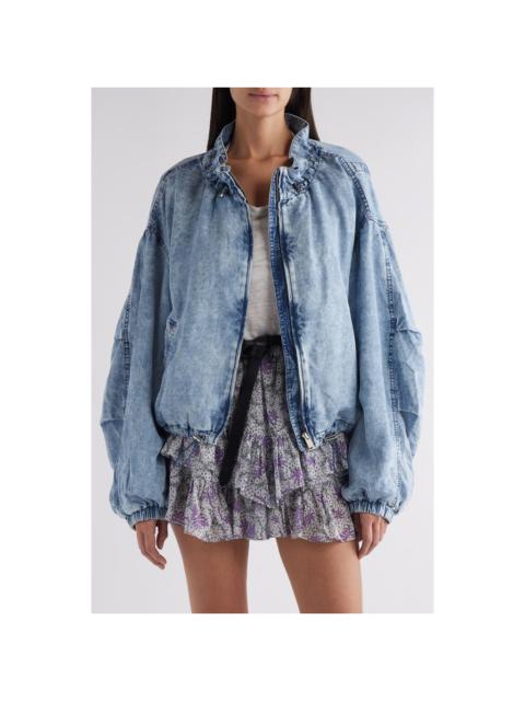 Isabel Marant Étoile Plume Denim Jacket in Blue at Nordstrom