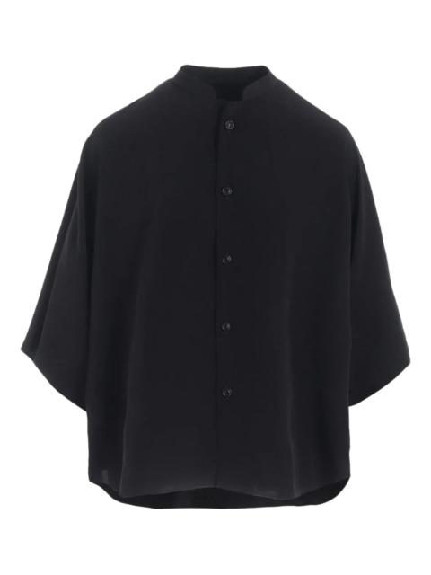 Y's mandarin-collar short-sleeve shirt