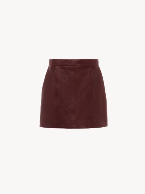 STRAIGHT MINI SKIRT IN LEATHER