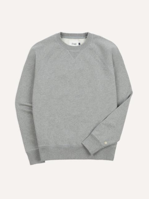 Drake's Grey Brushed Cotton Jersey Sweatshirt