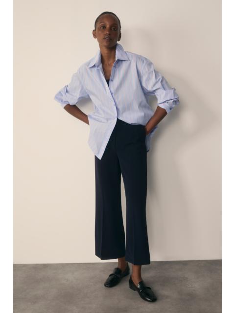 THE FOLD Clever Crepe Cropped Adelaide Wide-Leg Trousers