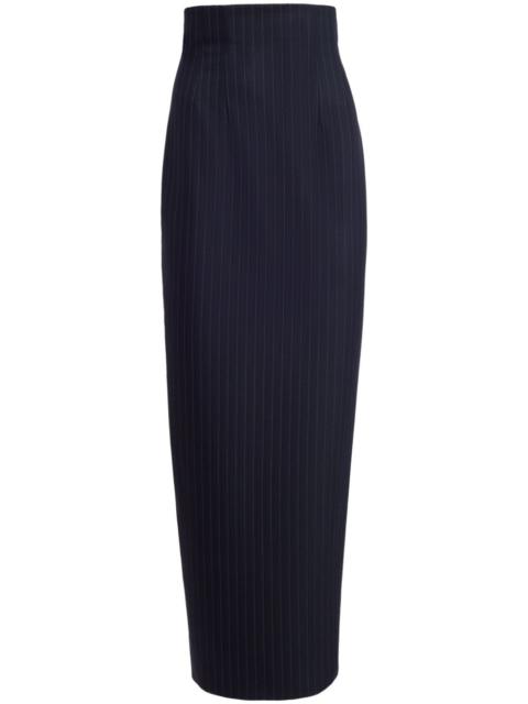 KHAITE The Loxley pinstriped pencil skirt