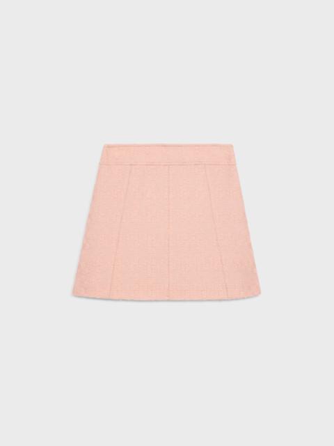 CELINE trapeze mini skirt in wool natté