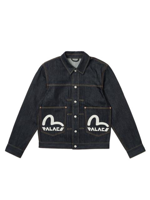 PALACE PALACE EVISU DICE DENIM JACKET RAW