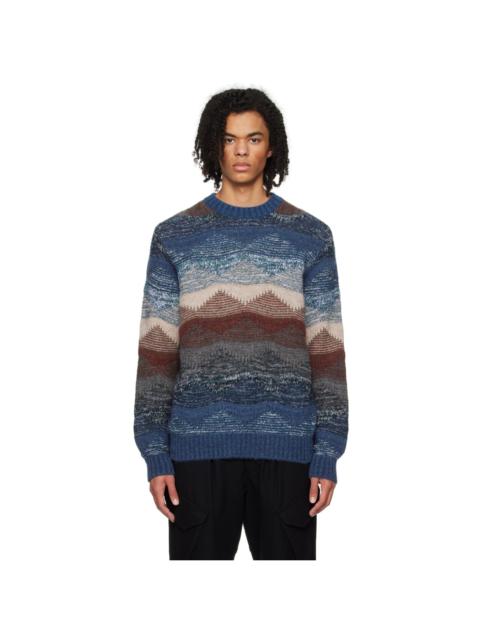 SOPHNET. Multicolor Abstract Sweater