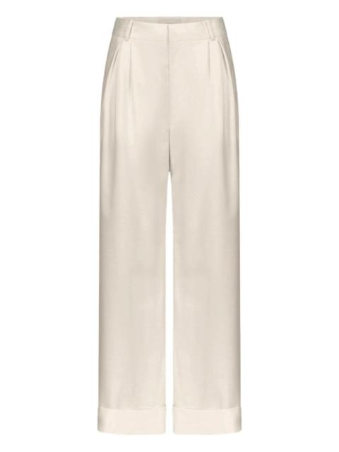 Loulou de Saison Davy pleated rolled trousers