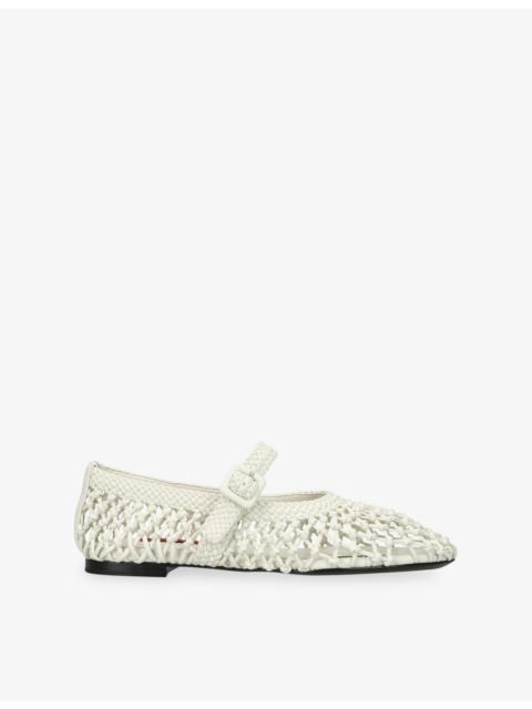 SIMONMILLER Knotted Riad Woven Ballet Flats