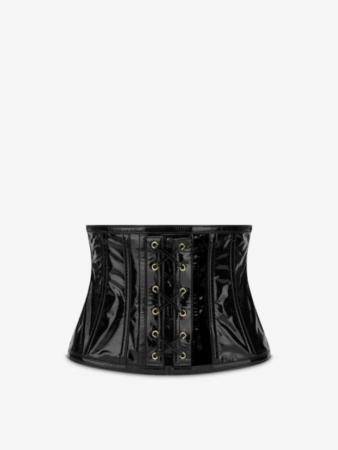 Moschino PATENT LEATHER CORSET BELT