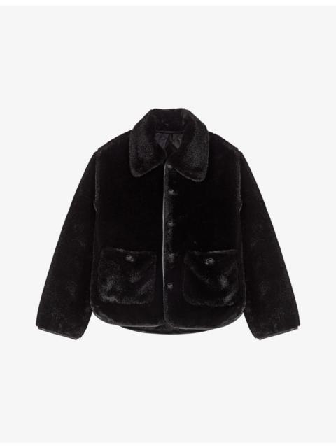 maje Reversible Sequin-Embellished Puffer Jacket