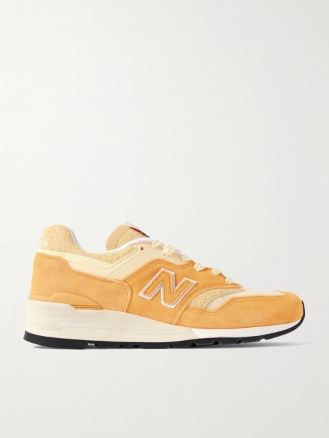 New Balance 997 Mesh And Leather-trimmed Suede Sneakers
