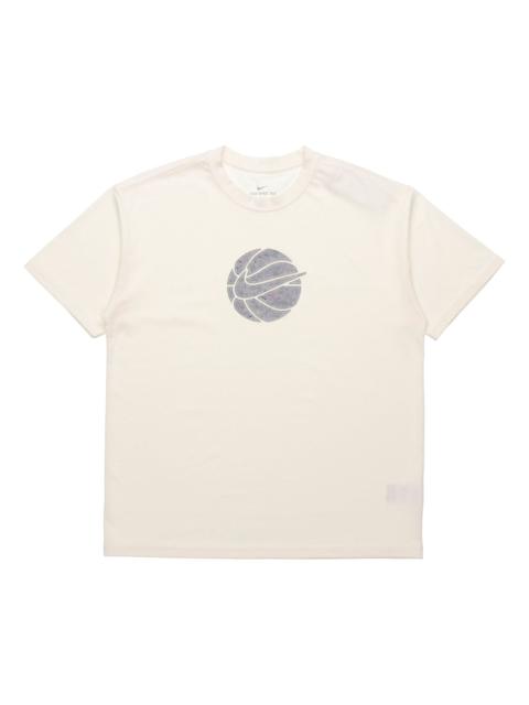 Nike 나이키 농구 느슨한 스포츠 둥근 목 짧은 소매 크림 백색 DD0829-901