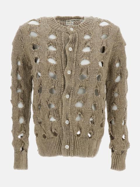 Comme Des Garçons Short Openwork Cardigan